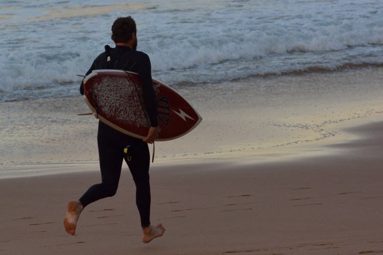 His feet don't touch the ground